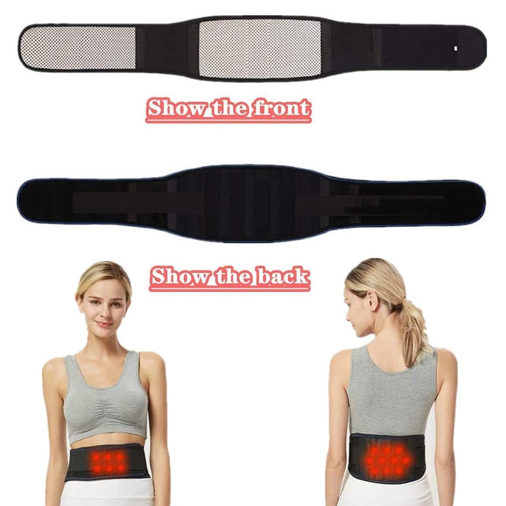 Lower Back Support Brace Adjustable Work Lumbar Belt for Pain Relief Men Women