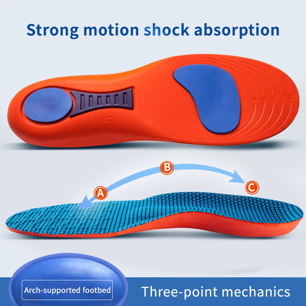 Sport Arch Orthopedic Insoles for Shoes Sole Shock Absorption Cushion Running El