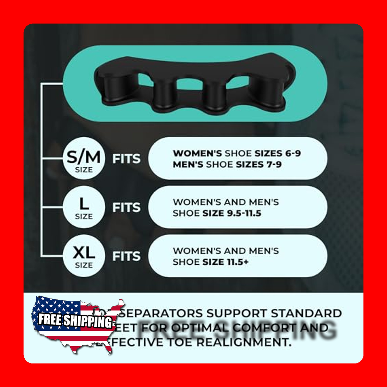 Pair Gel Toe Separators for Men and Women Foot Alignment Support