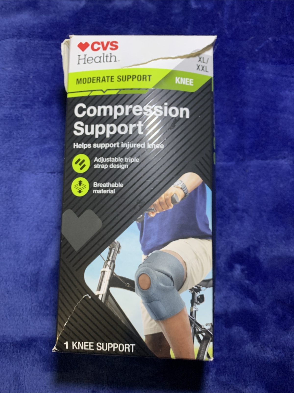 CVS Active Compression Support Knee Size XL Moderate Support NEW Odor Resistant