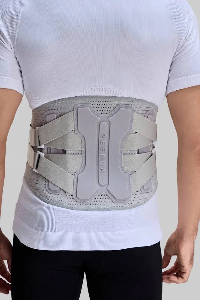NEENCA Back Brace Pain Relief Bionic Support System UNISEX Gray Size 2XL
