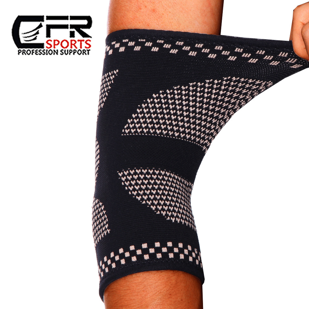 Copper Elbow Brace Support Compression Sleeve Arthritis Joint Pain Band Workout