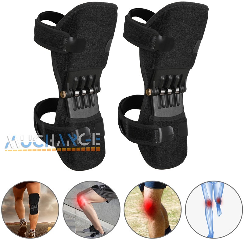 2 PCS Joint Support Brace Knee Pads Booster Lift Squat Sports Power Force Kit
