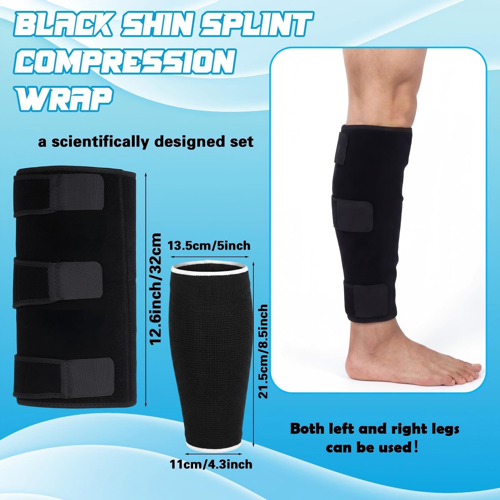 2 Pack Calf Protection Combination, Calf Compression Sleeve, Shin Splint Comp…