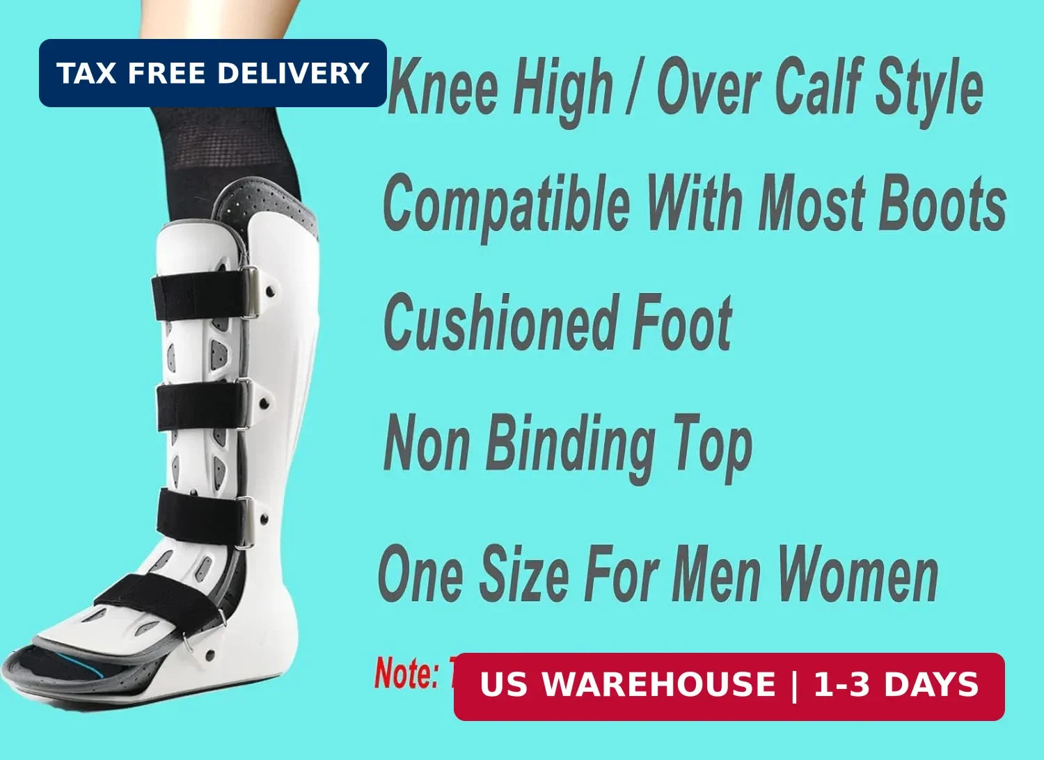Walking Boot Socks Replacement Sock Liner for Orthopedic Walker Brace,Tube Socks