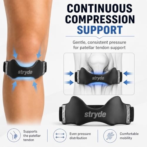 Stryde Precision Knee Strap – Premium Stryde Knee Strap with Silicone Lock-Po…