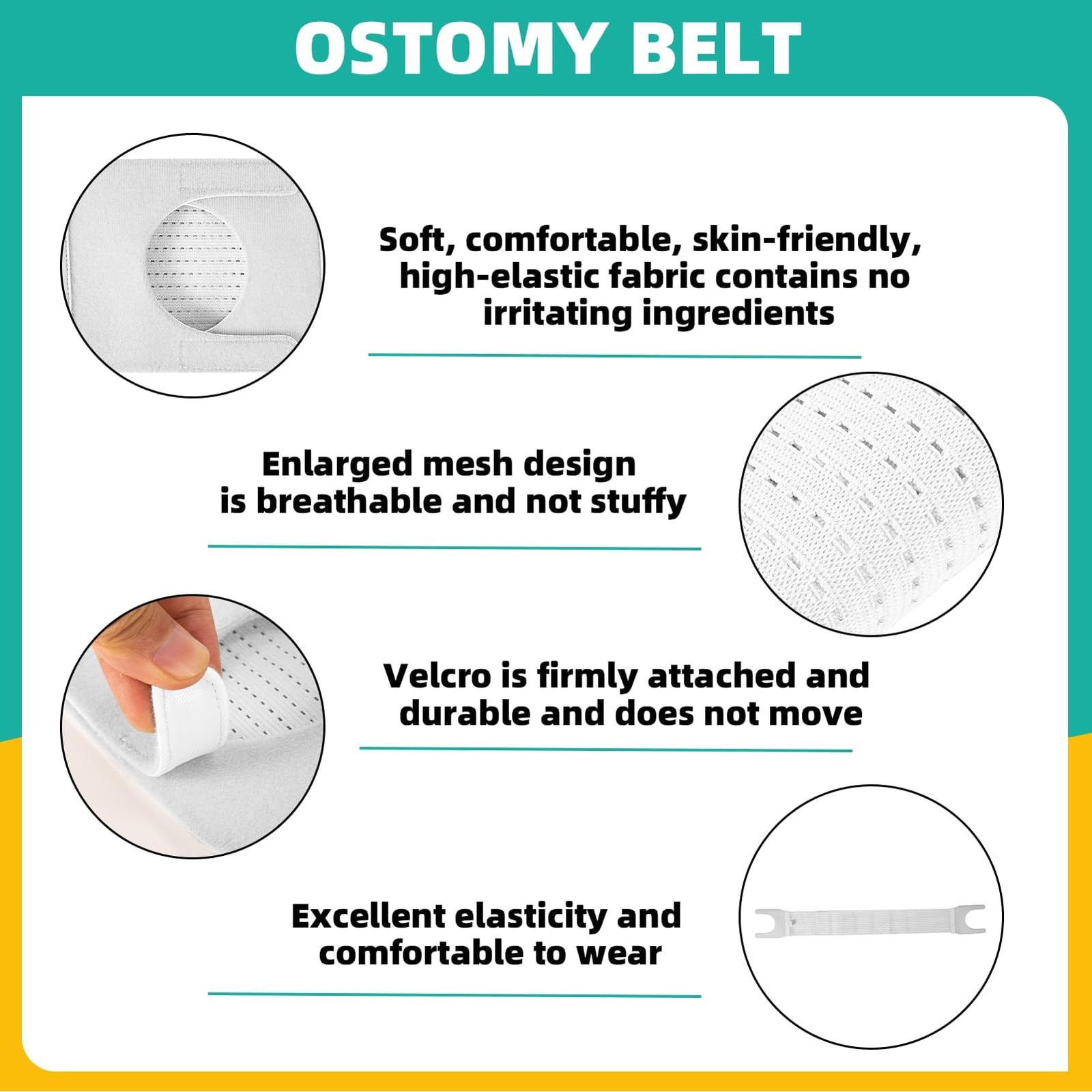 Ostomy Belt, Adjustable Stoma Support Belt, Universal Ileostomy Colostomy Bel…