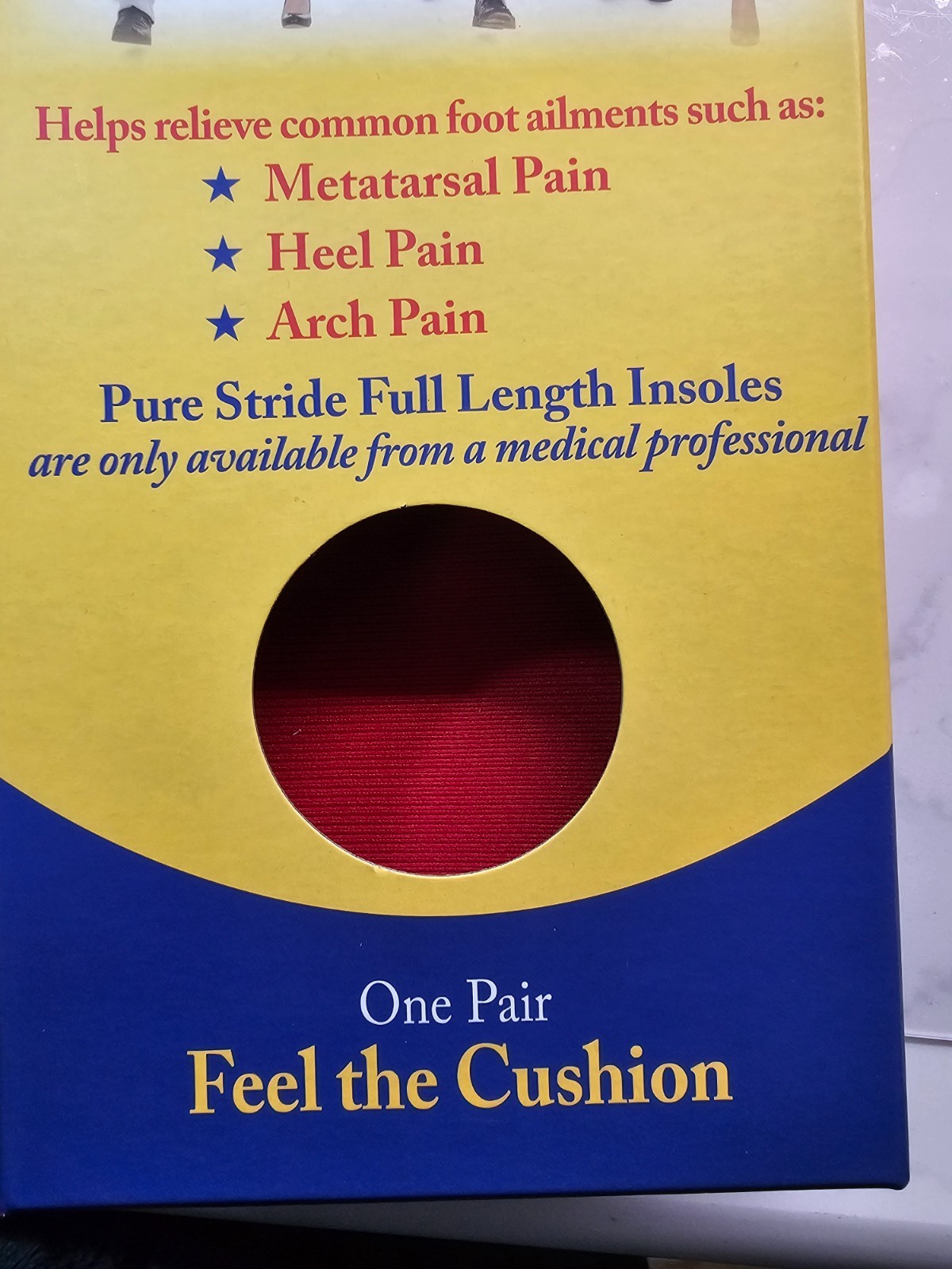 Pure Stride Professional Full Length Insoles Maximum Cushioning Shoe Insert