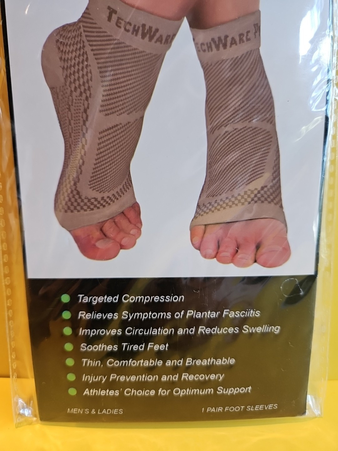 TechWare Pro Ankle Brace Compression Sleeve~Relieves Achilles Tendonitis Sz L/XL