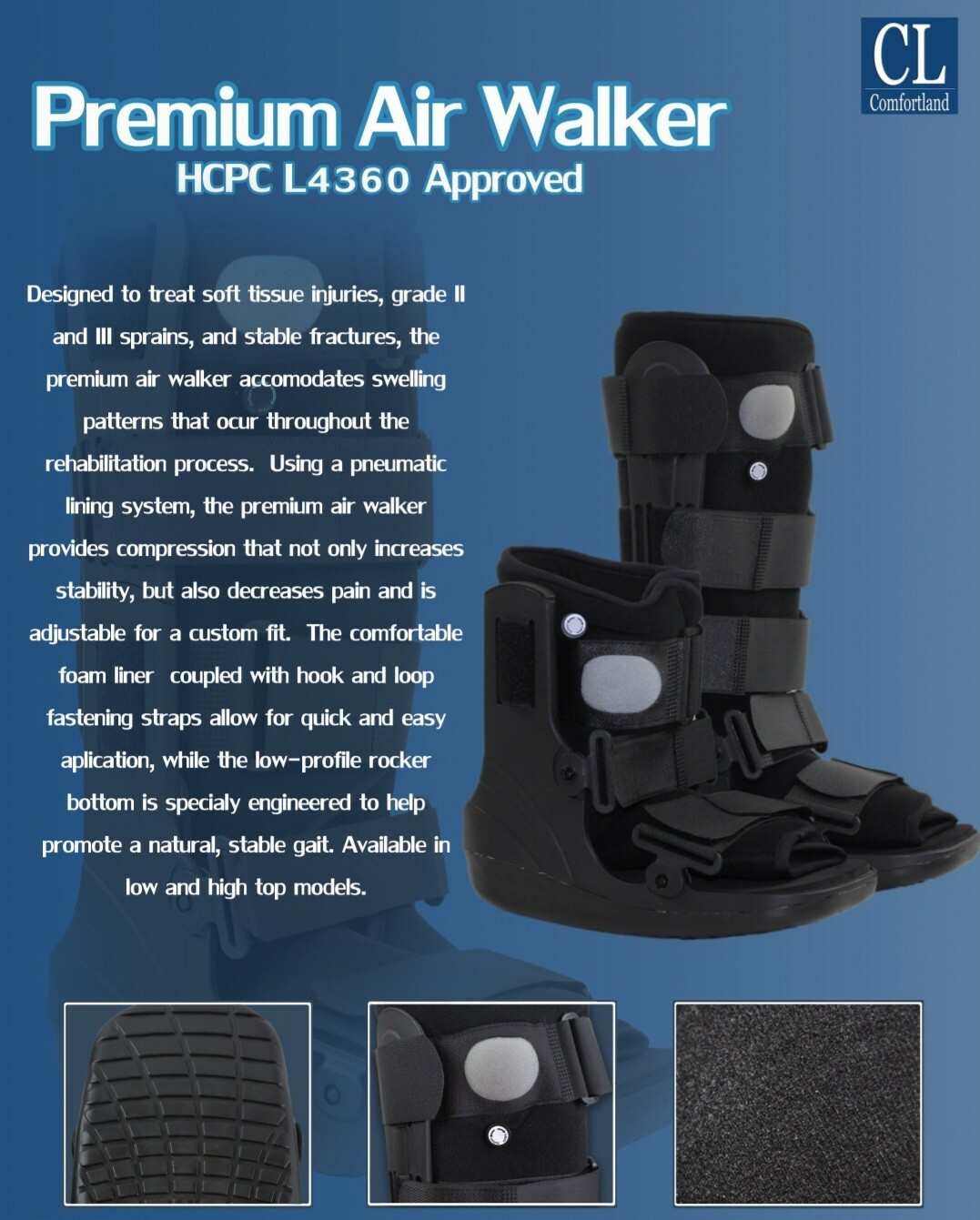 New Low Top Comfortland Premium Cam Air Walker