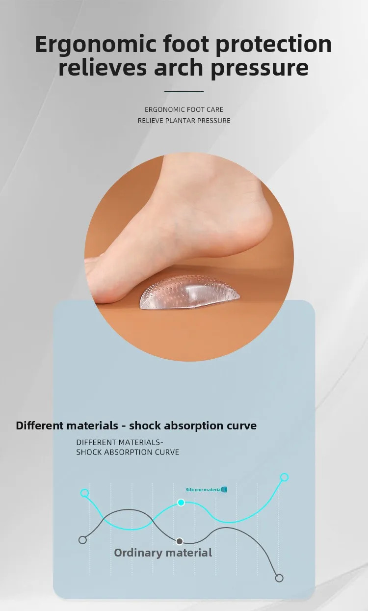 Silicone Arch Support Insoles Orthotic Pads For Flat Feet Foot Relief 1 Pc