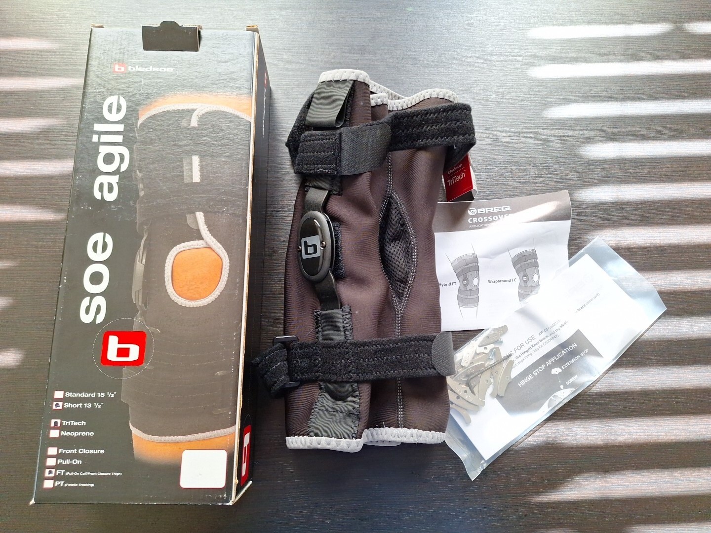 Bledsoe KNEE BRACE CROSSOVER WRAPAROUND FT SHORT TRITECH- XXL
