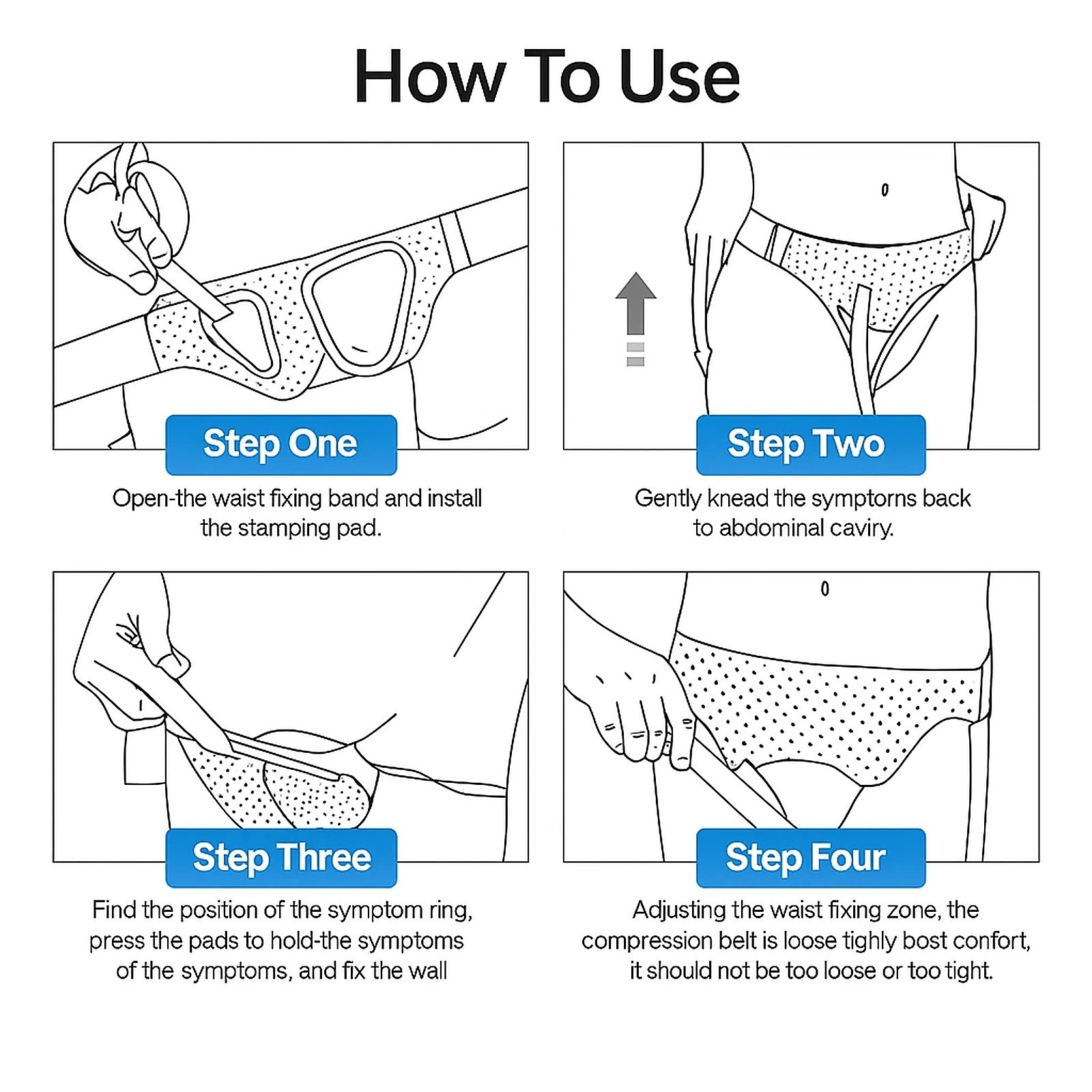 Hernia Support Belt for Men Inguinal Truss Groin Adjustable Compression Pads US