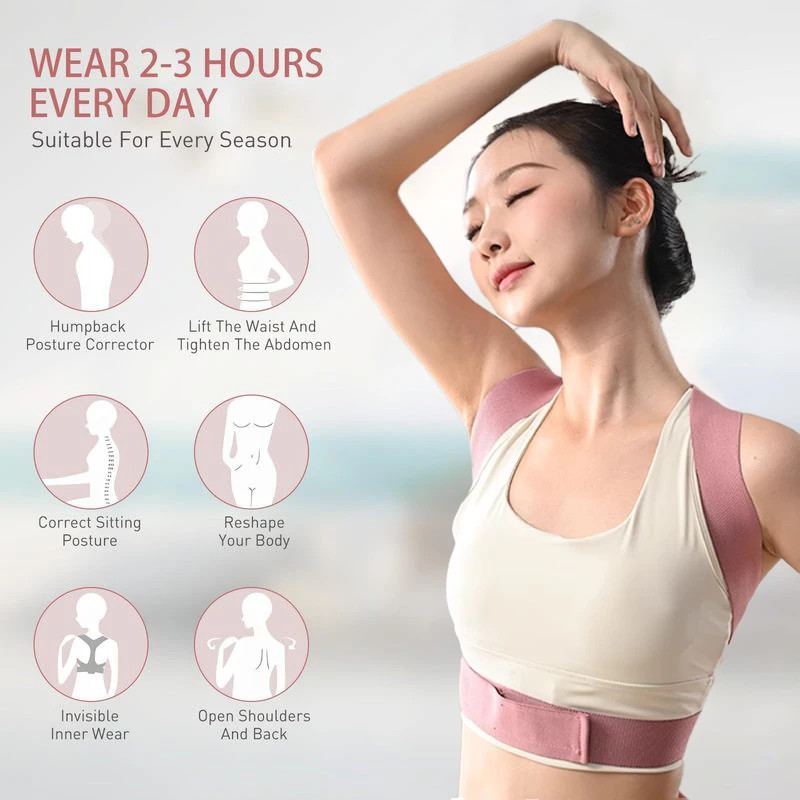 Adjustable Posture Corrector Back Support Brace Breathable Shoulder Belt