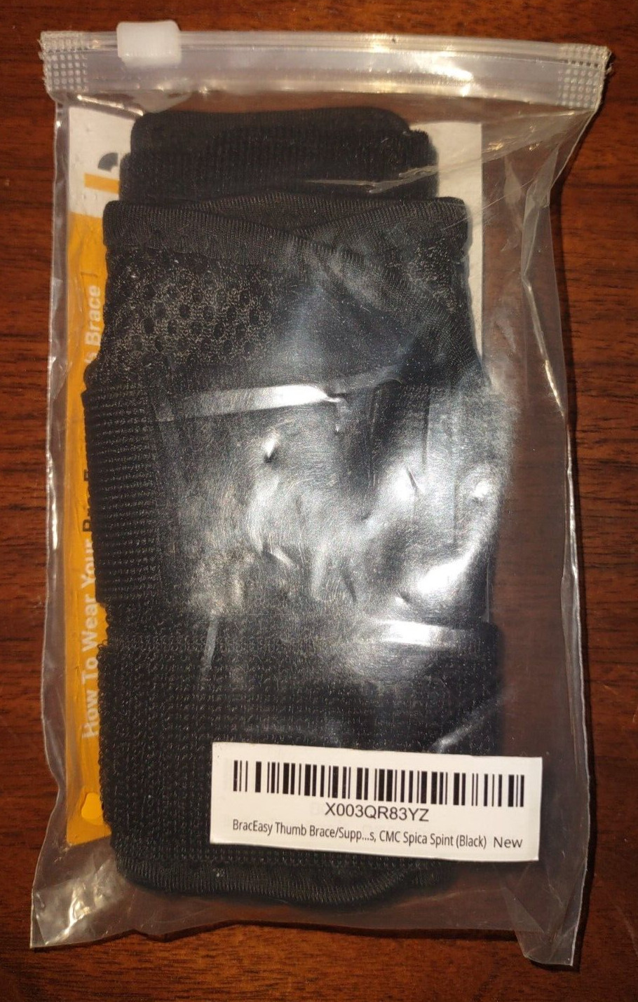 Thumb Brace – Arthritis Support – Black, Single – NEW