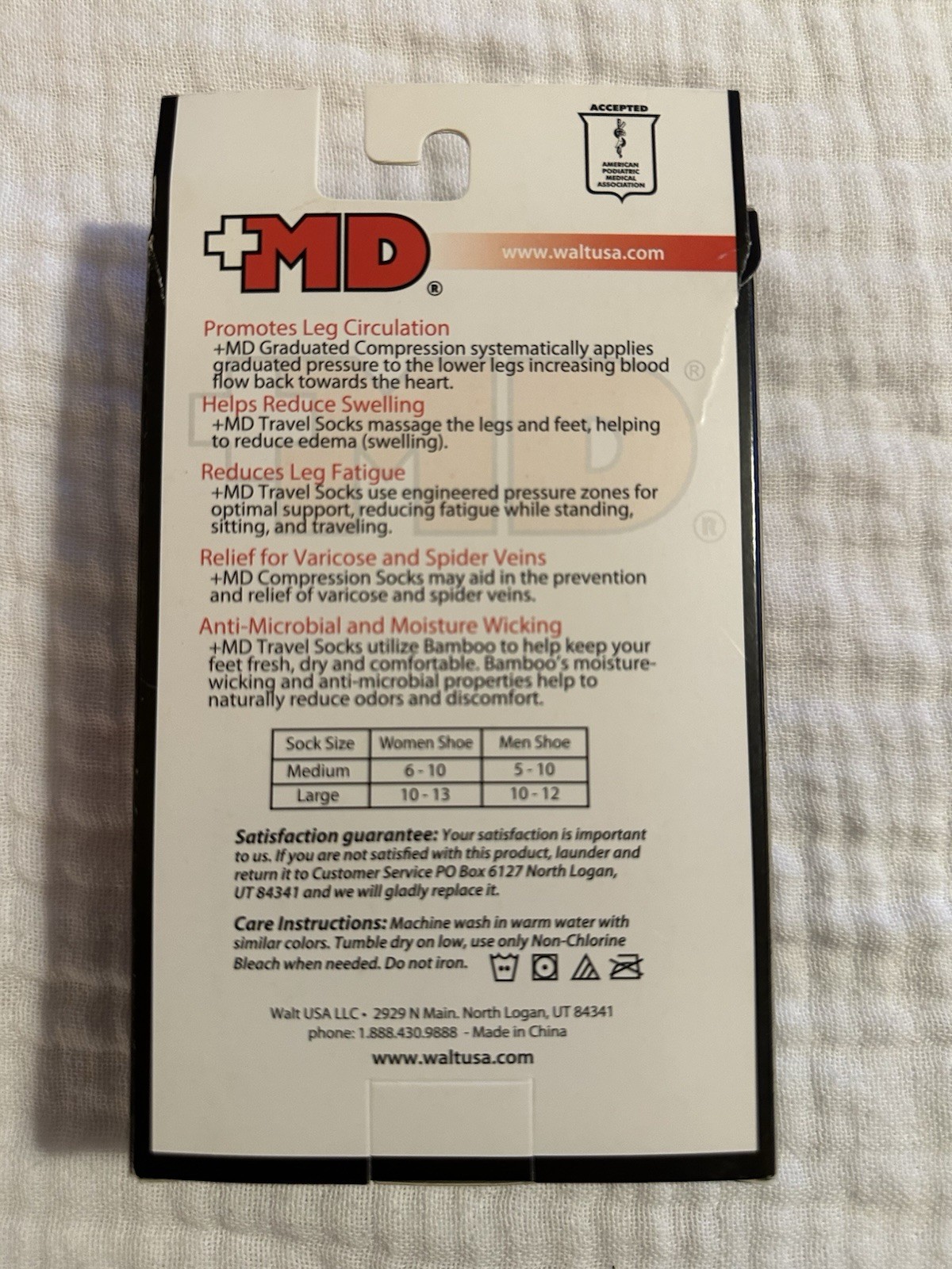 +MD plusMD Ultimate Travel Socks Bamboo Over the Calf Graduation Compression L
