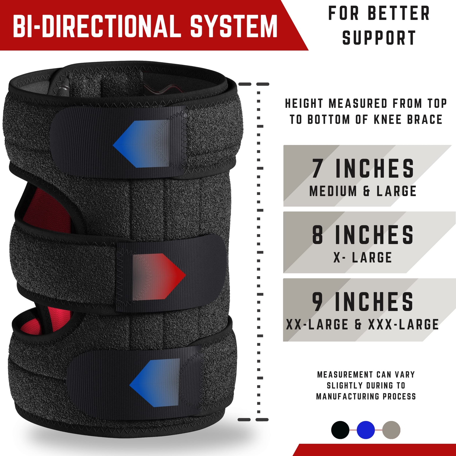 Knee Brace Support – Plus Size Knee Brace. Relieves ACL, LCL, MCL, Meniscus T…
