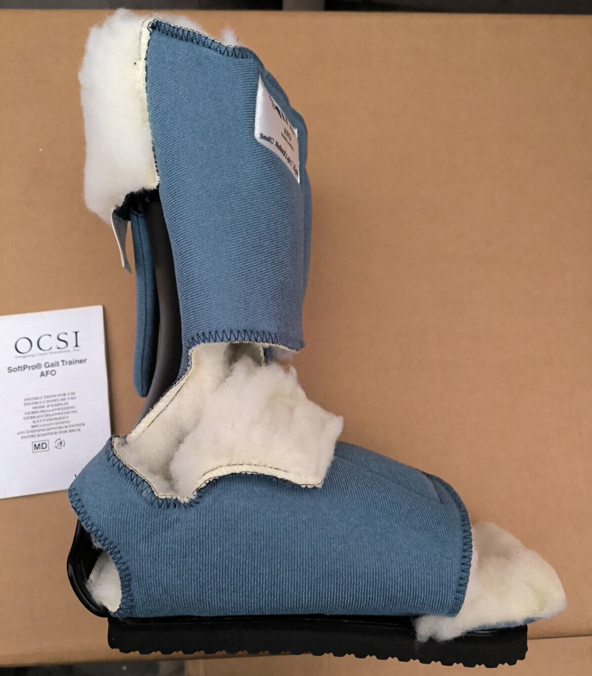 SoftPro Gait Trainer AFO Boot Medium Smooth (no Front Strap,blue) 1 PCs.
