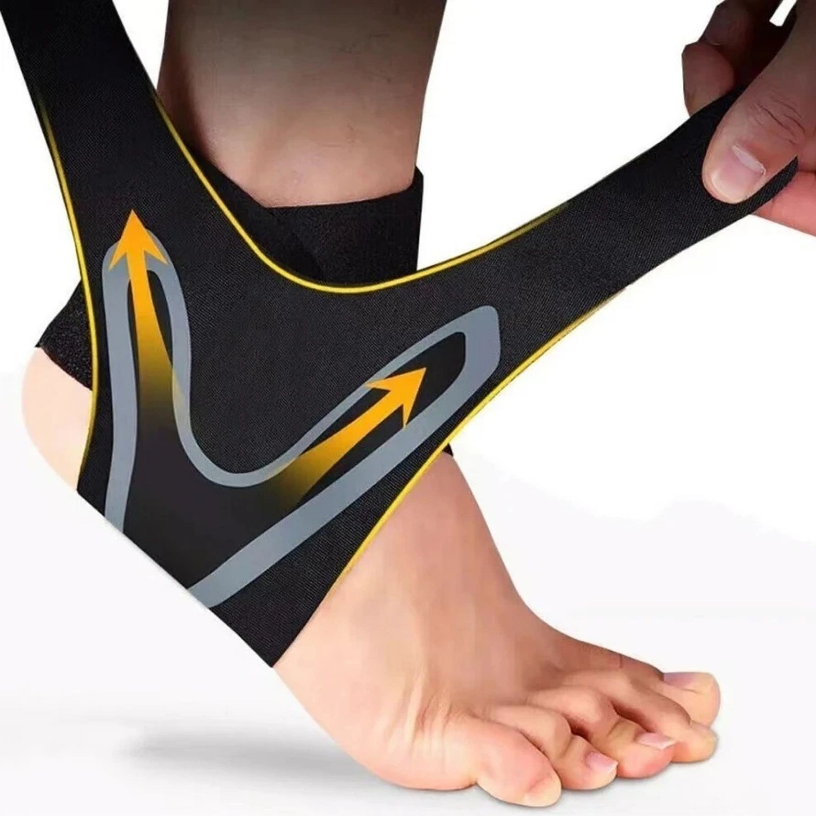Ankle Brace Support Compression Sleeve Breathable Running Football Cycling New