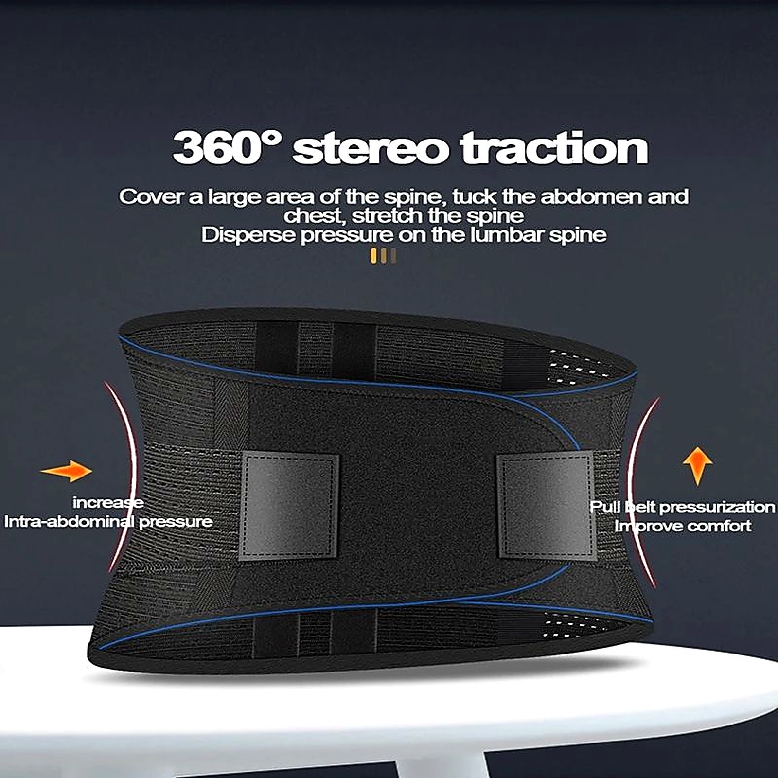 Back Support Belt Lumbar Waist Brace Adjustable Posture Lifting Work Men Women