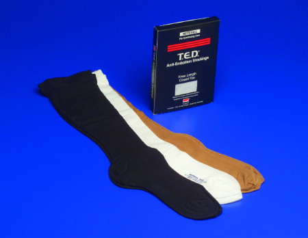 T.E.D. Anti-embolism Stockings, Knee-high, Medium, Regular, Beige – 1 Pair