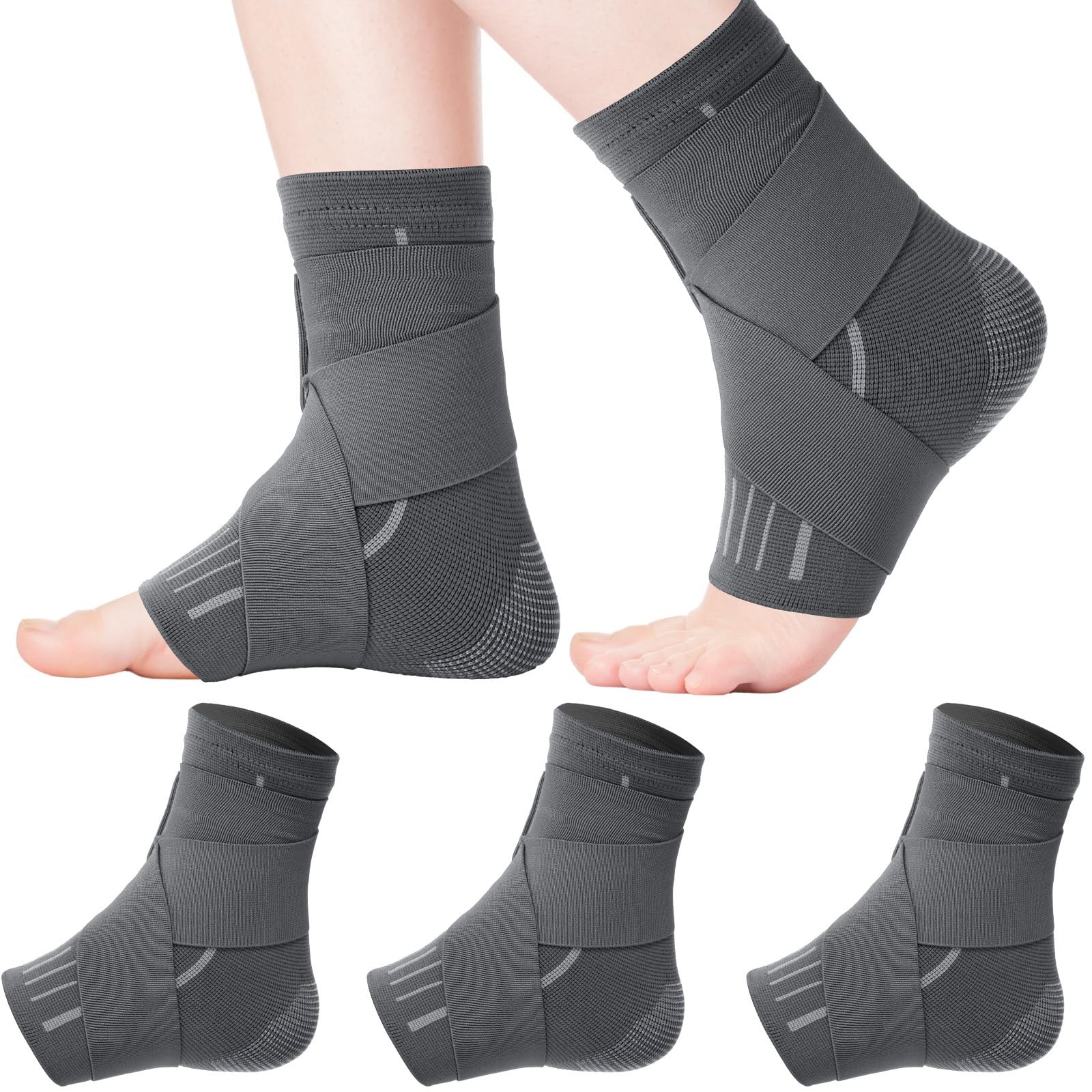 1 Pair Kids Ankle Brace Compression Sleeve Foot Support Guard Small Beige