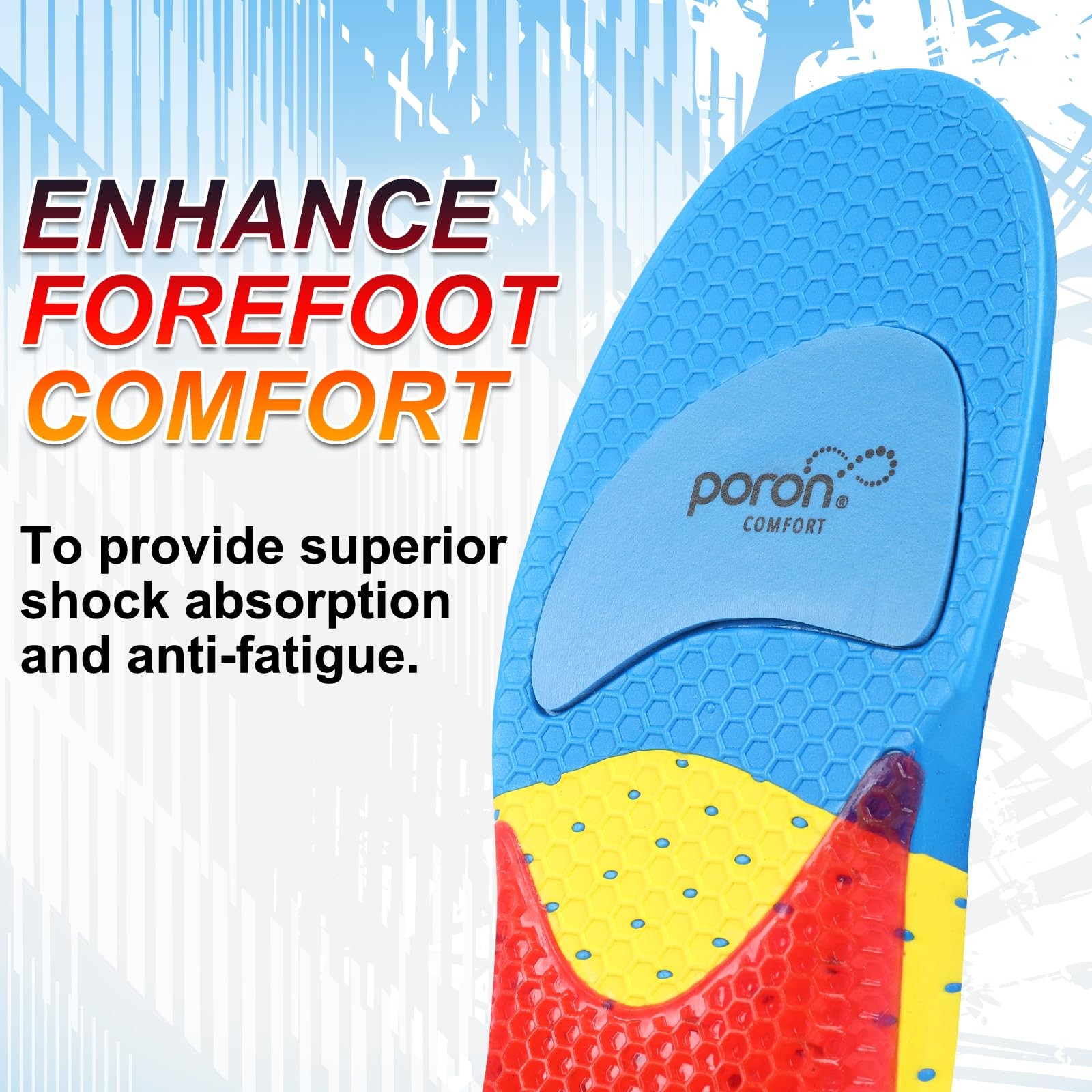 Gel Work Boot Insoles Superior Shock Absorption Anti-Fatigue & All-Day Energy