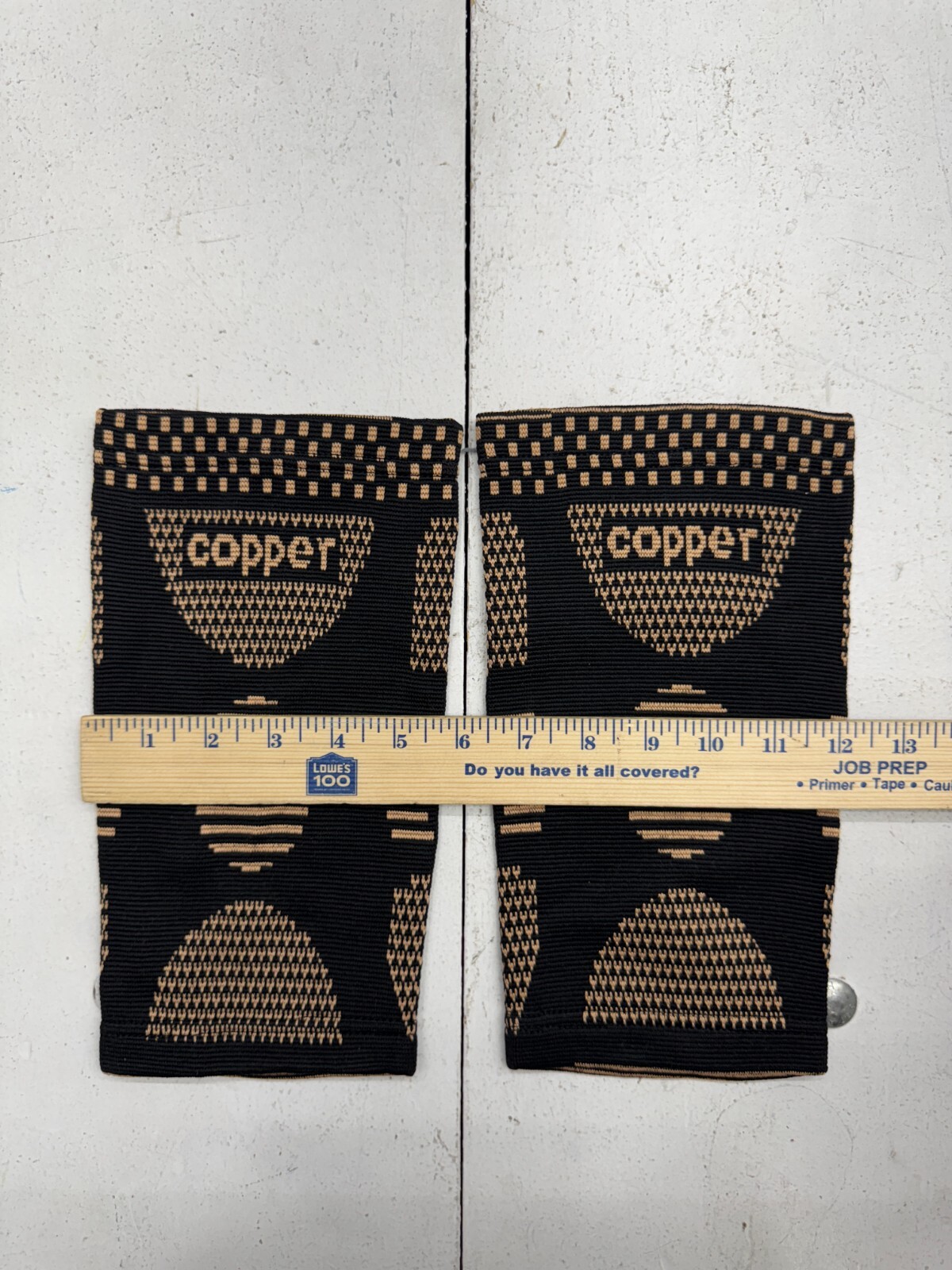 2 Pack Copper Black Compression Knee Sleeves Adults One Size