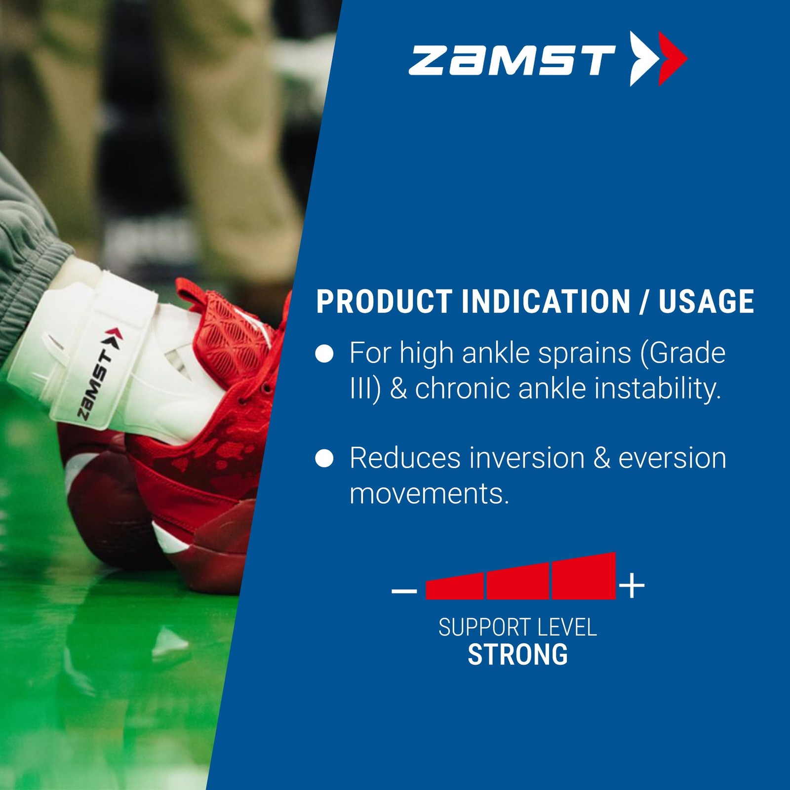 Zamst A2-Dx Sports Ankle Brace Protective Guards For High Ankle Sprains And