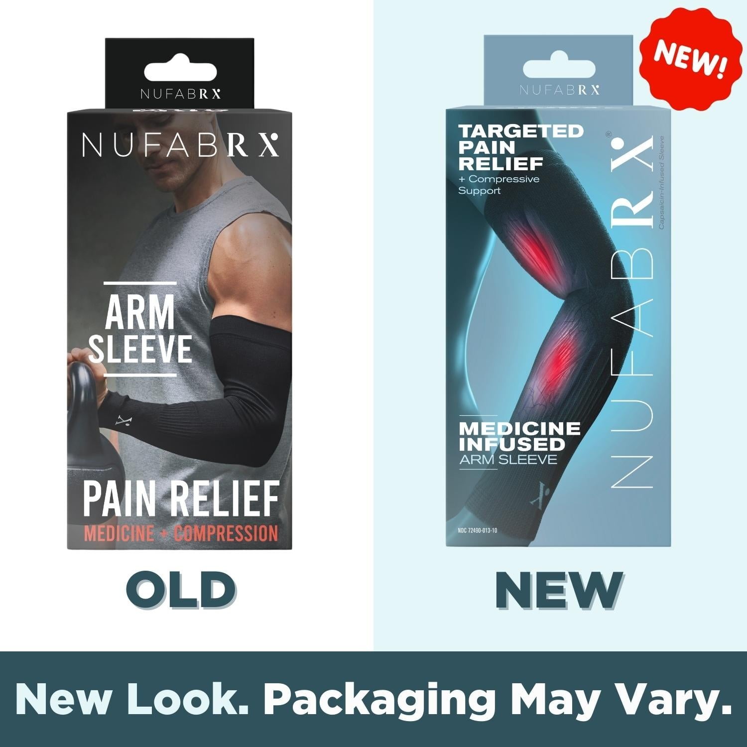 Pain Relieving Arm Compression Sleeve One Size Elbow Support Capsaicin Infused