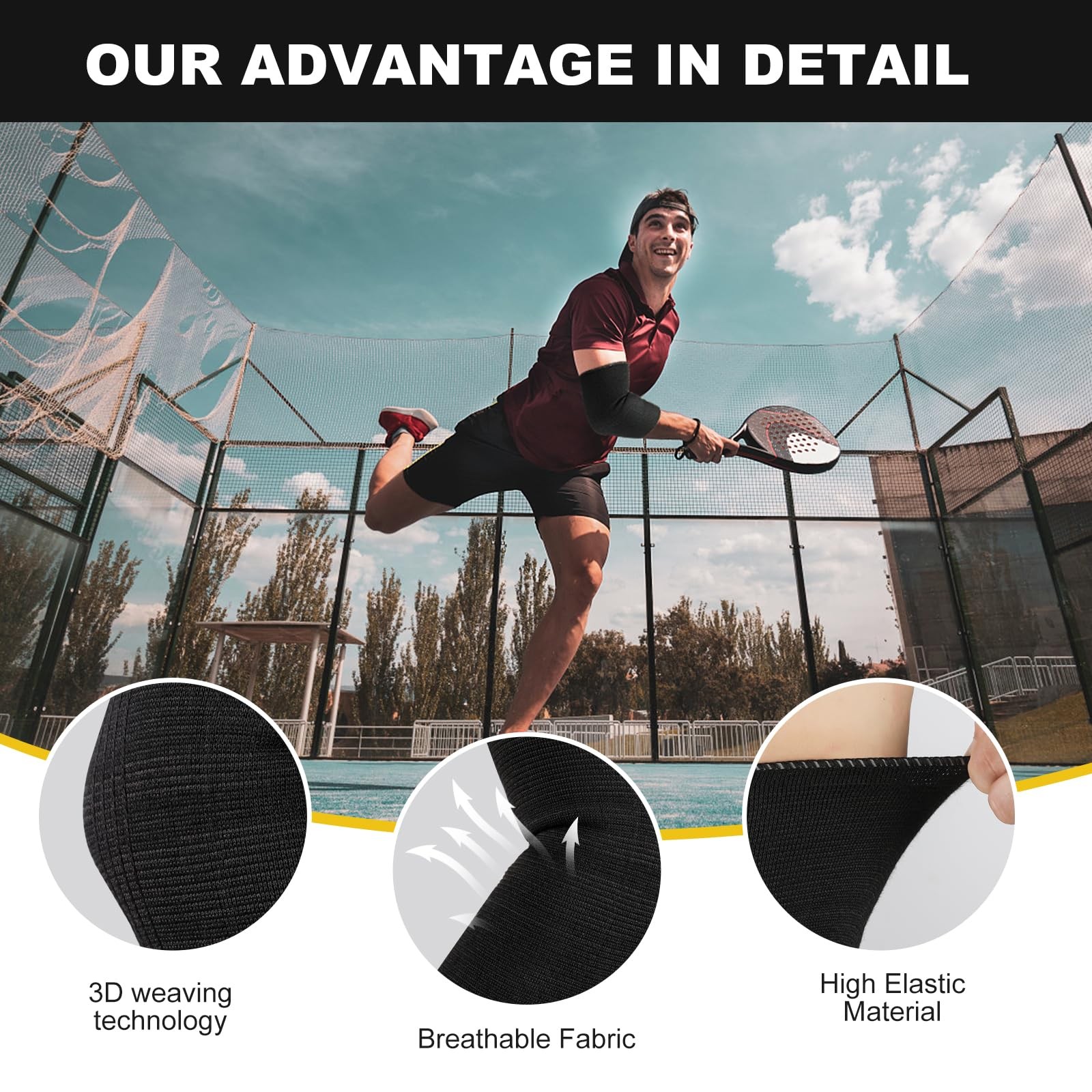 Elbow Compression Sleeves, Elbow Brace for Men , Tennis Golfer’s Elbow , Arm …