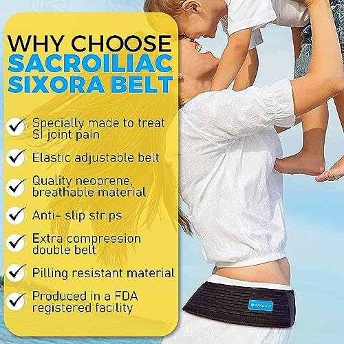 Sixora Back Brace for Lower Back Pain Women & Men – Sciatic Nerve Brace & Back B