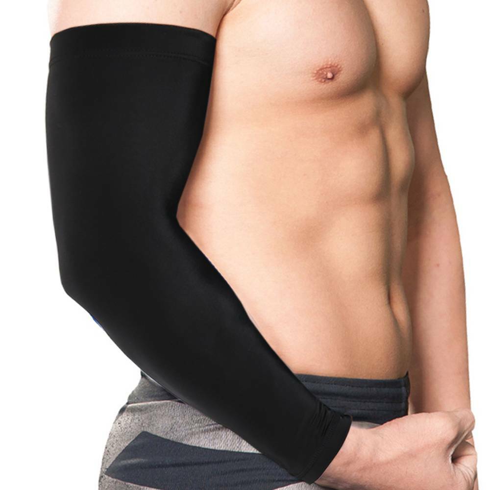 Elbow Support Arm Sleeves Cover UV Sun Protection Basketball Sport Compression @