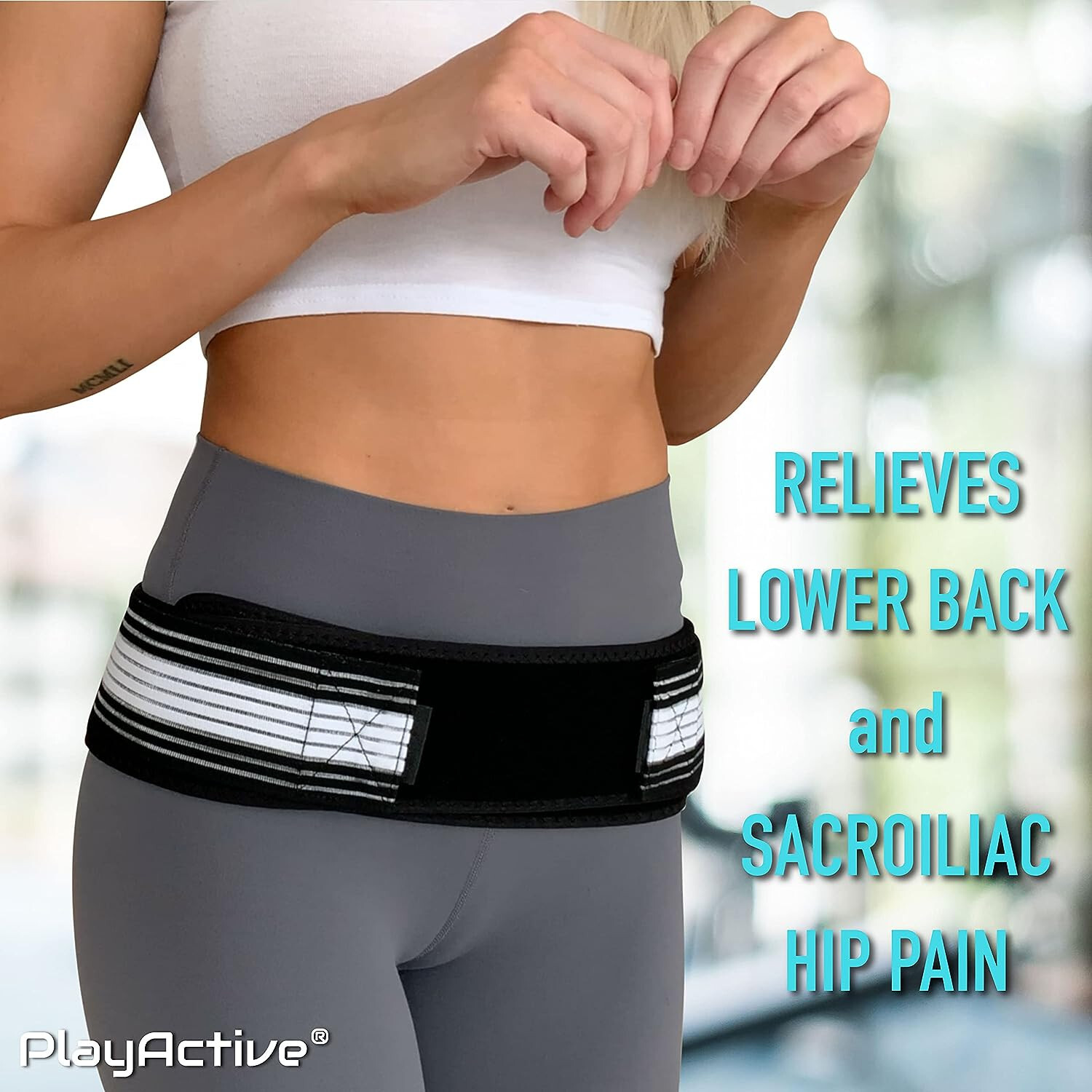 PlayActive! Sacroiliac SI Joint Hip Belt Lower Back Pelvic area Support Brace