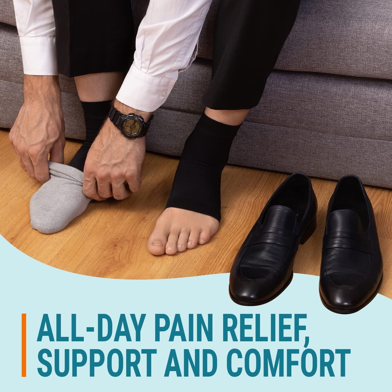 Ankle Brace Compression Sleeve Support Socks Foot Fasciitis Pain Relief Socks US