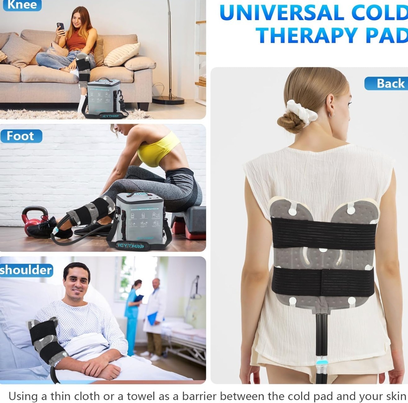 Cold Therapy Machine with Programmable Timer, Portable Ice Machine Knee after Sx