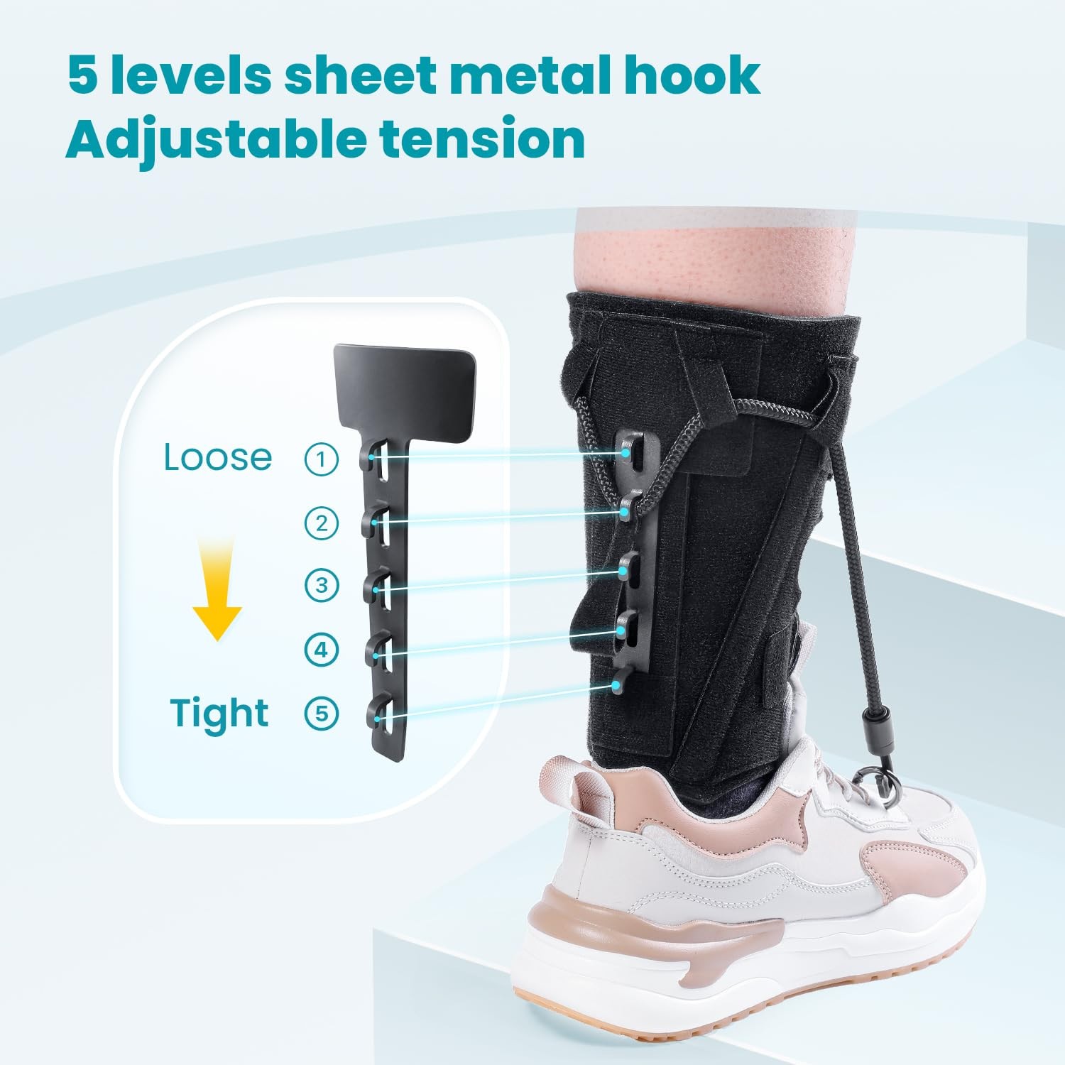 AFO Foot Drop Brace Splint, Adjustable Drop Foot Up Ankle Support for Walking…