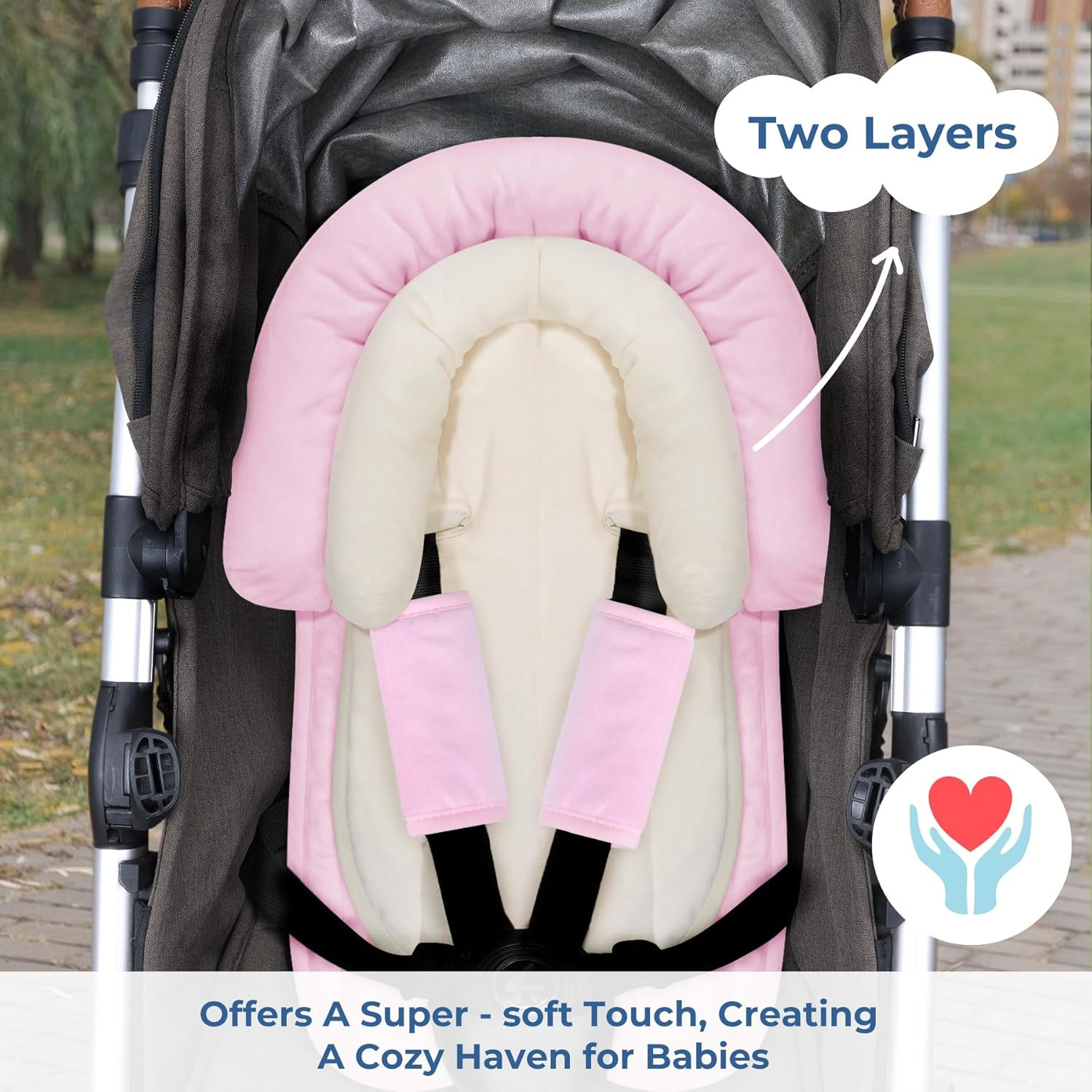 New Babybody Support & Strap Covers Set for Newborn Infant Toddler- Extra Soft S