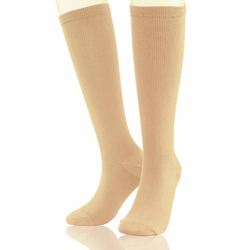 (3 Pairs) Compression Socks Knee High 20-30mmHg Graduated Mens Womens S-XXXL
