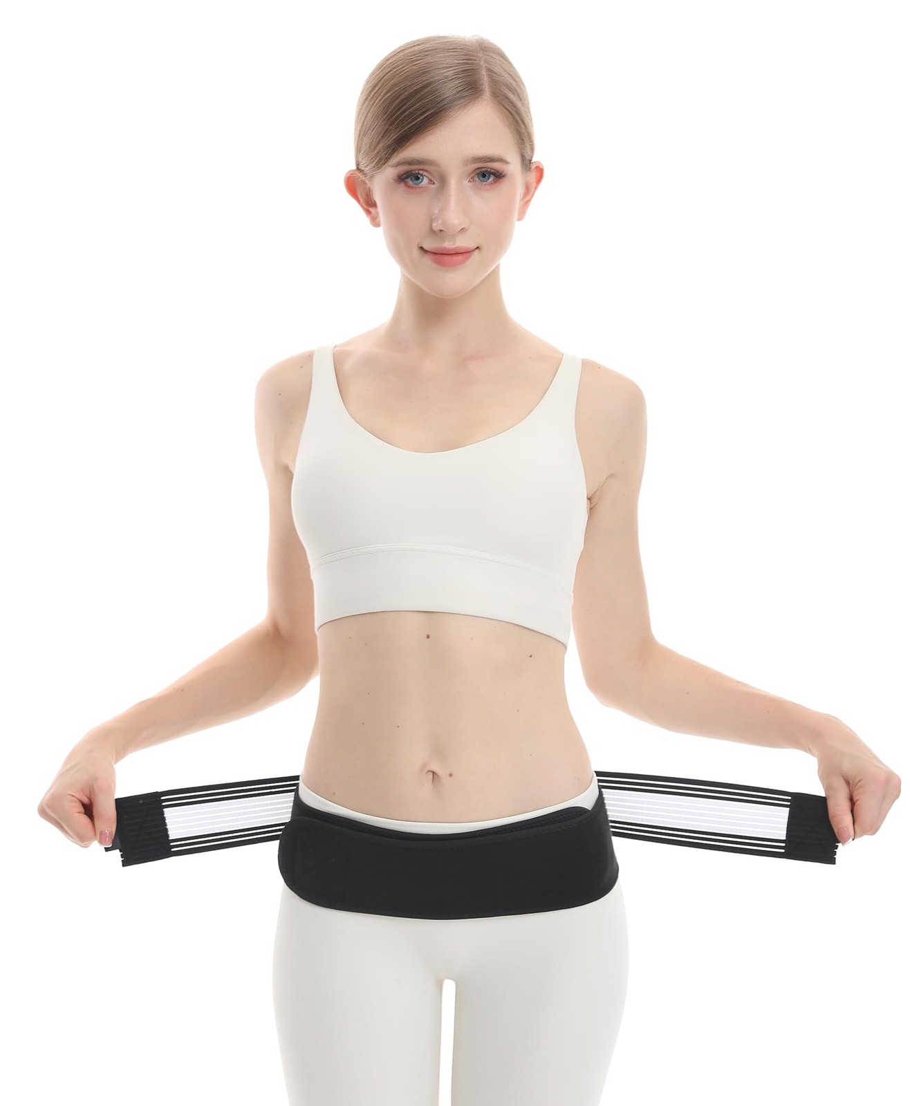 Back Brace for Lower Pain Women Sciatic Nerve Relief, Large, Black