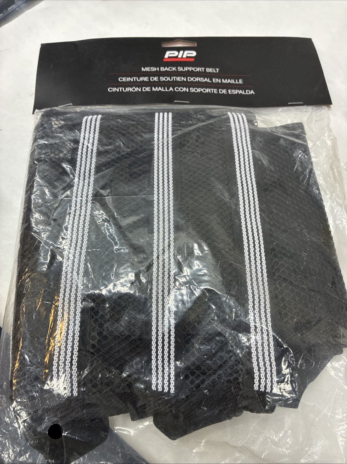 PIP SafetyGear Back Support Belt Mesh with Suspenders Medium 290-440M Black