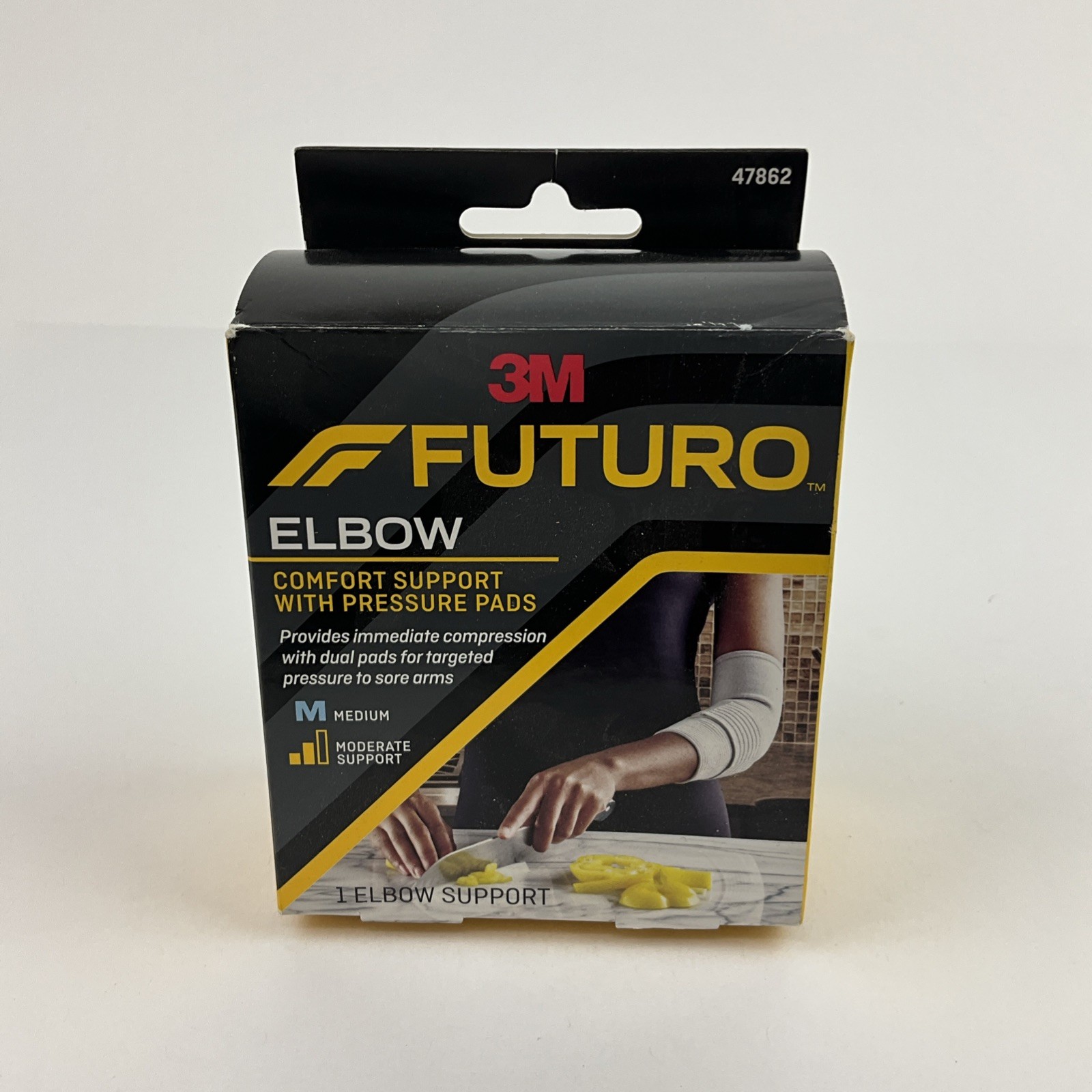 FUTURO Comfort Elbow Support with Pressure Pads, Medium 47862