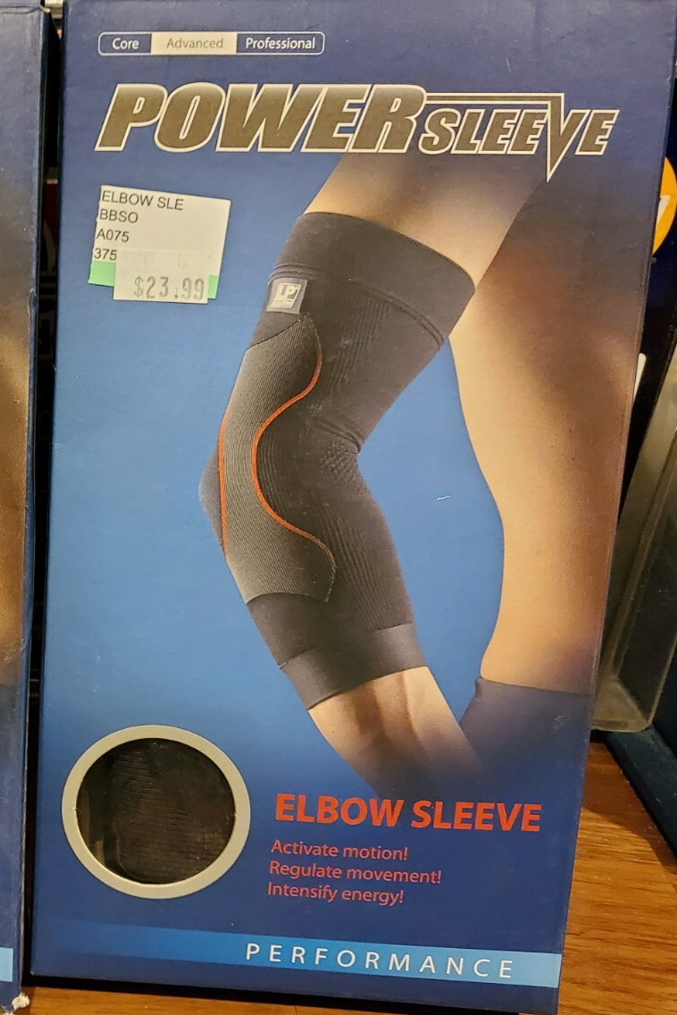Size EXTRA LARGE Advanced LP Support Performance LYCRA Black Power Sleeve NEW
