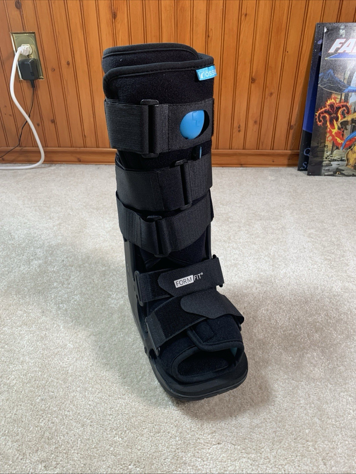 OSSUR Form Fit Walker 5 Strap – Walking Boot – Adult Medium – Black 8.5 -9 Inch