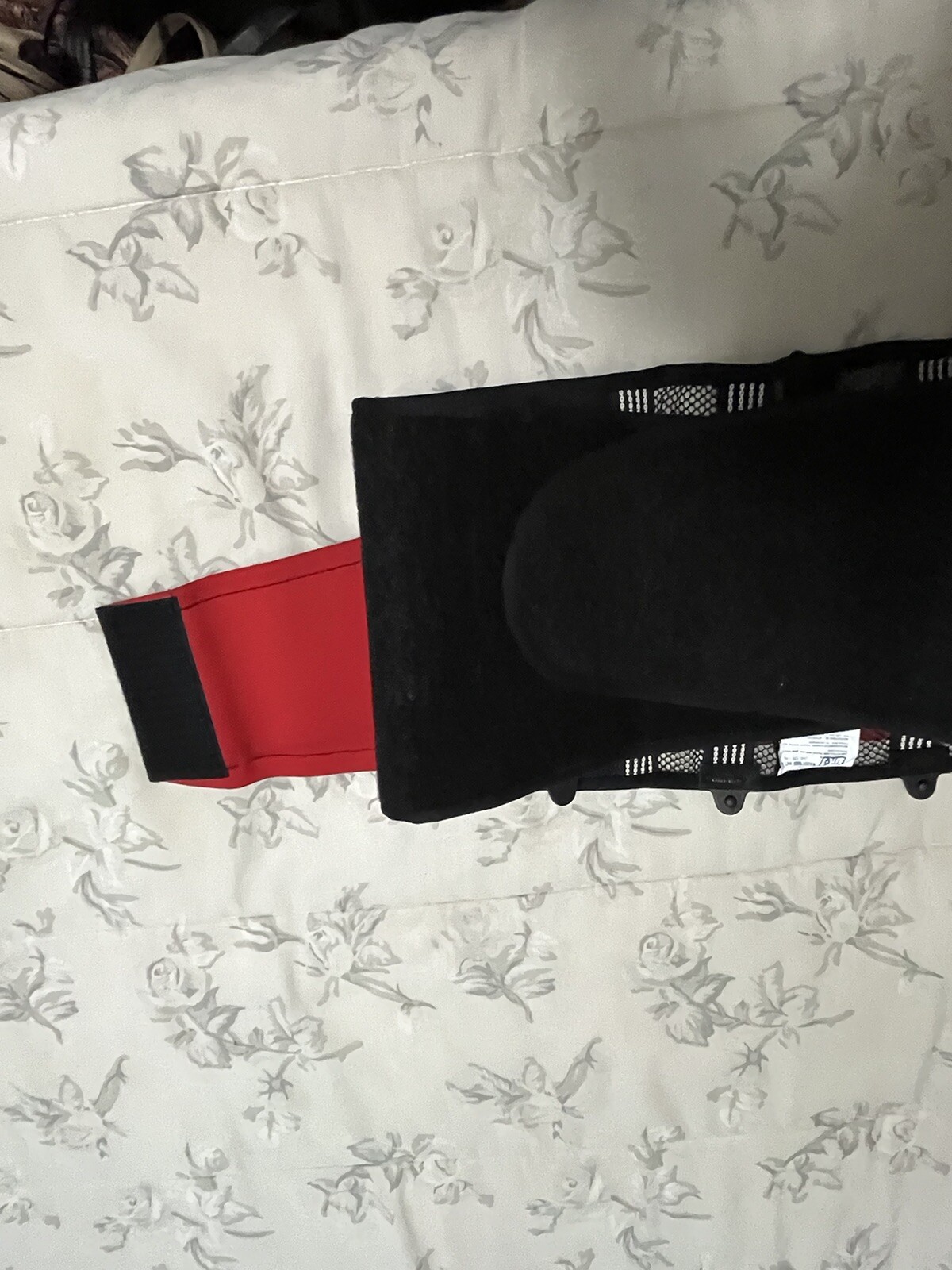 DK-1 Adjustable Back Brace Lumbar Support Black With Red. Waist From 26×48 Large