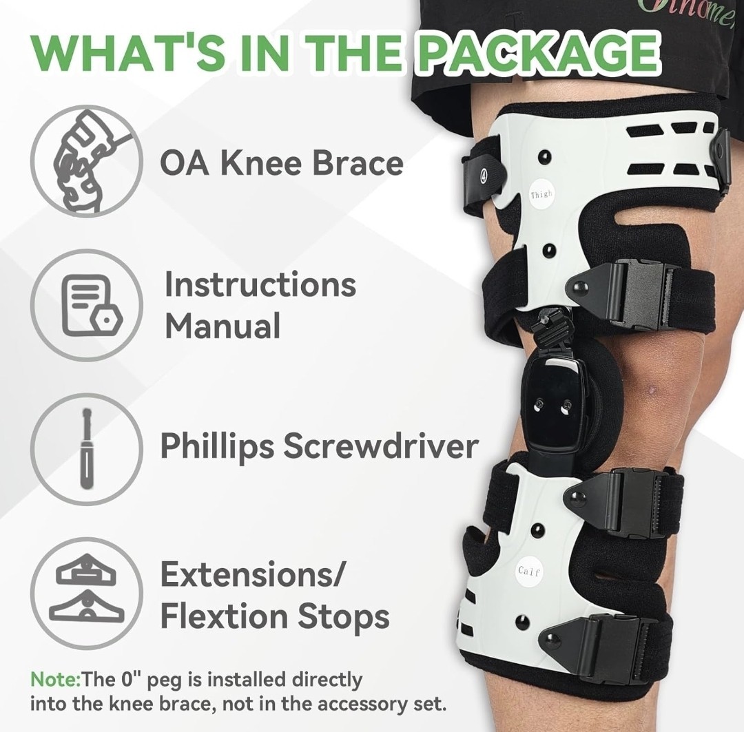 Orthomen OA Unloader LEFT KNEE Brace Adjustable Medial & Valgus Knee Support