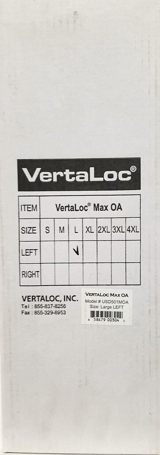 VertaLoc MAX OA Knee Brace Large Left 19-22″