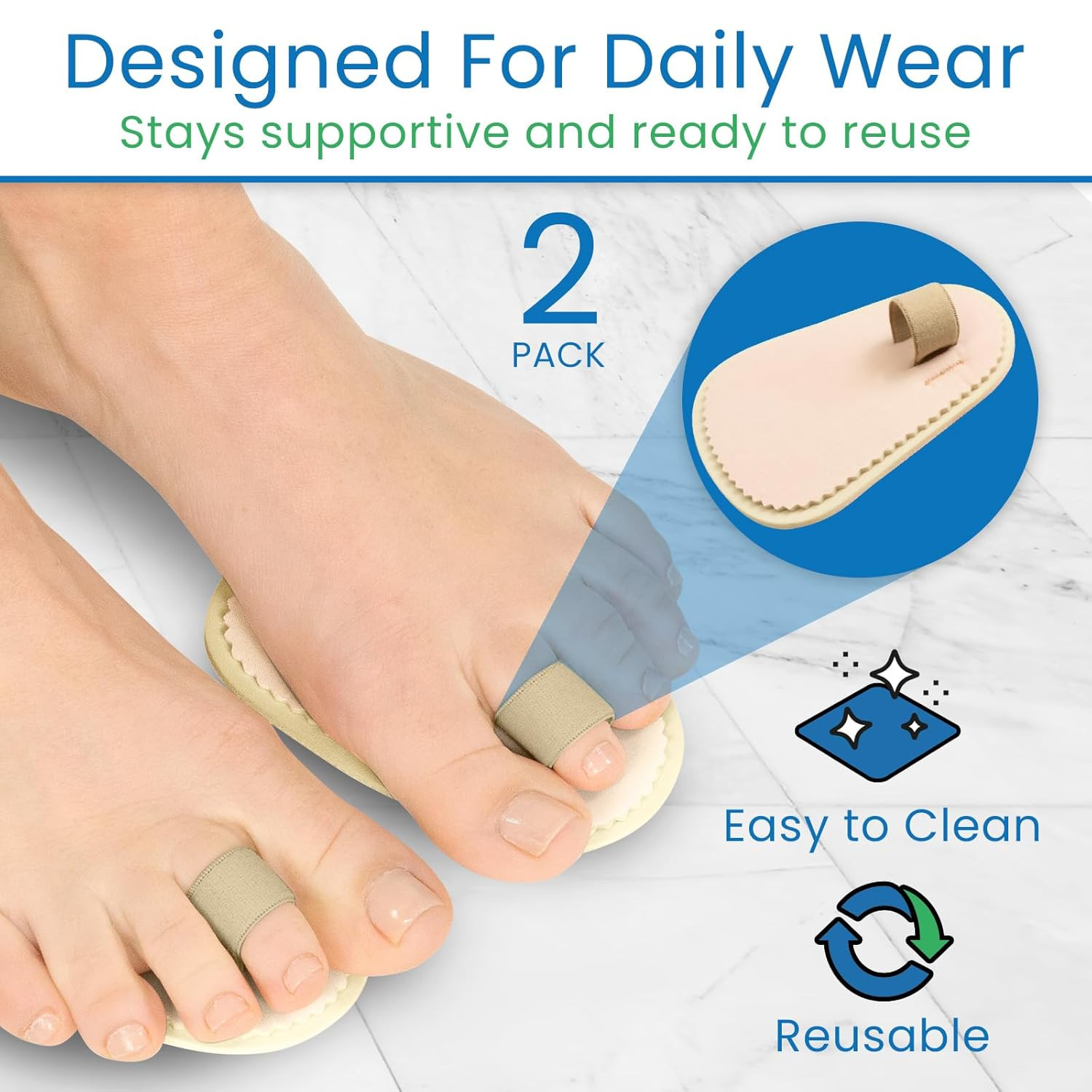 Budin Splint Toe Straightener (Pair) – Hammer Toe Corrector for Women, Men – Cro