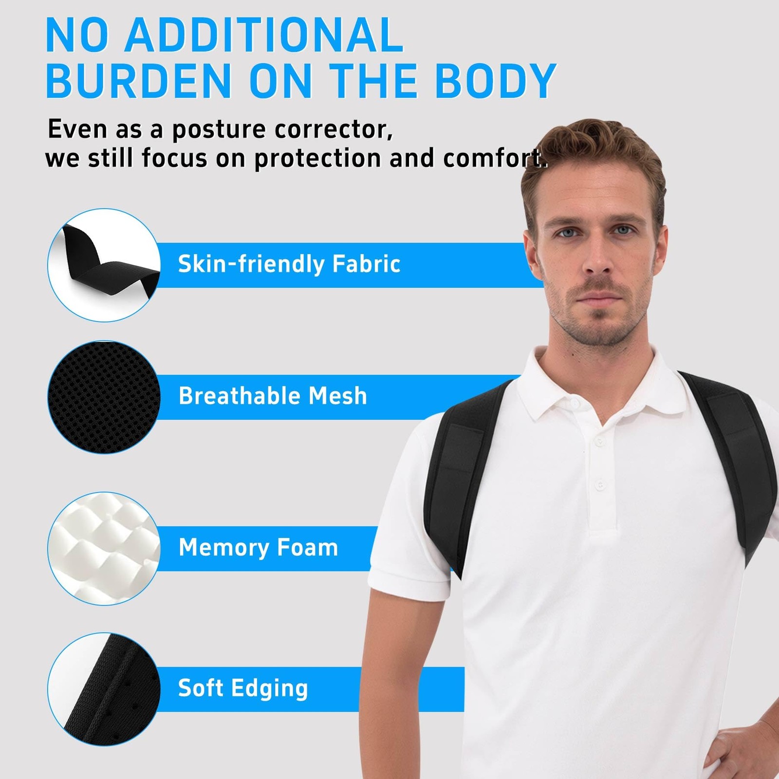 Ycctvar Back Brace Posture Corrector for Women Men XX-Large/XXX-Large, Black