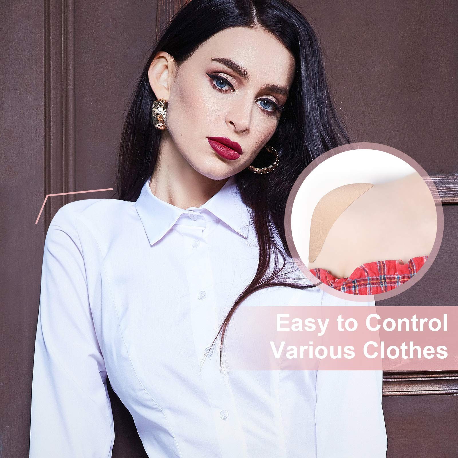 4 Pairs Women Shoulder Pads Push up Soft Adhesive Silicone Anti Slip Enhancer…